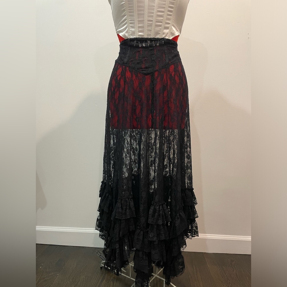 Intimately Free People Lace Black Maxi skirt